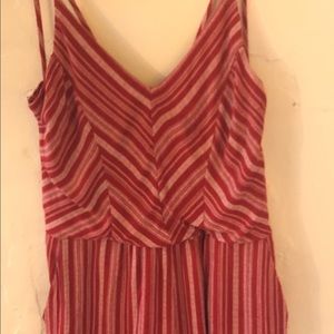 One Clothing romper red and white striped size 8
